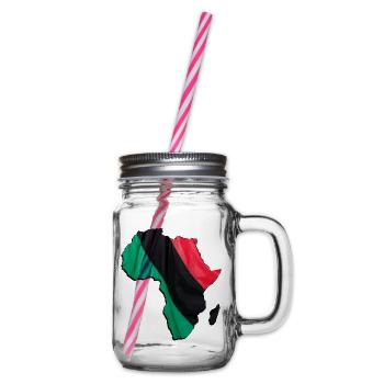 Carte du drapeau panafricain en Afrique - Bocal à boisson - transparent - Droite