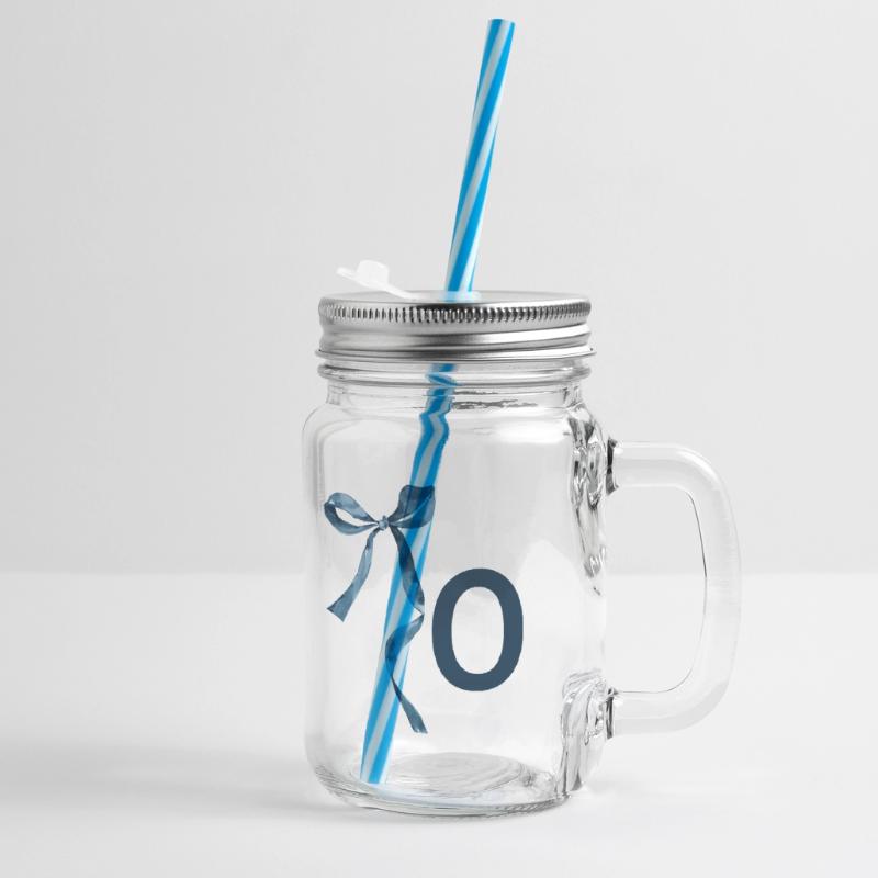 Monogramm oder Geschenkidee Henkelglas mit Schraubdeckel