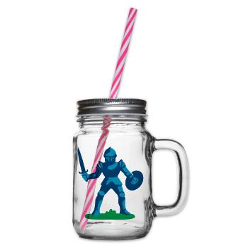 Wächter des Ritterwegs - Henkelglas mit Schraubdeckel - Klar - Rechts
