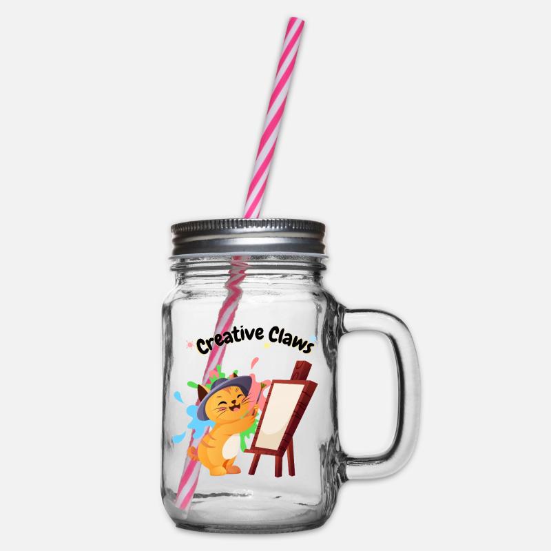 creative_claws - Henkelglas mit Schraubdeckel - Klar
