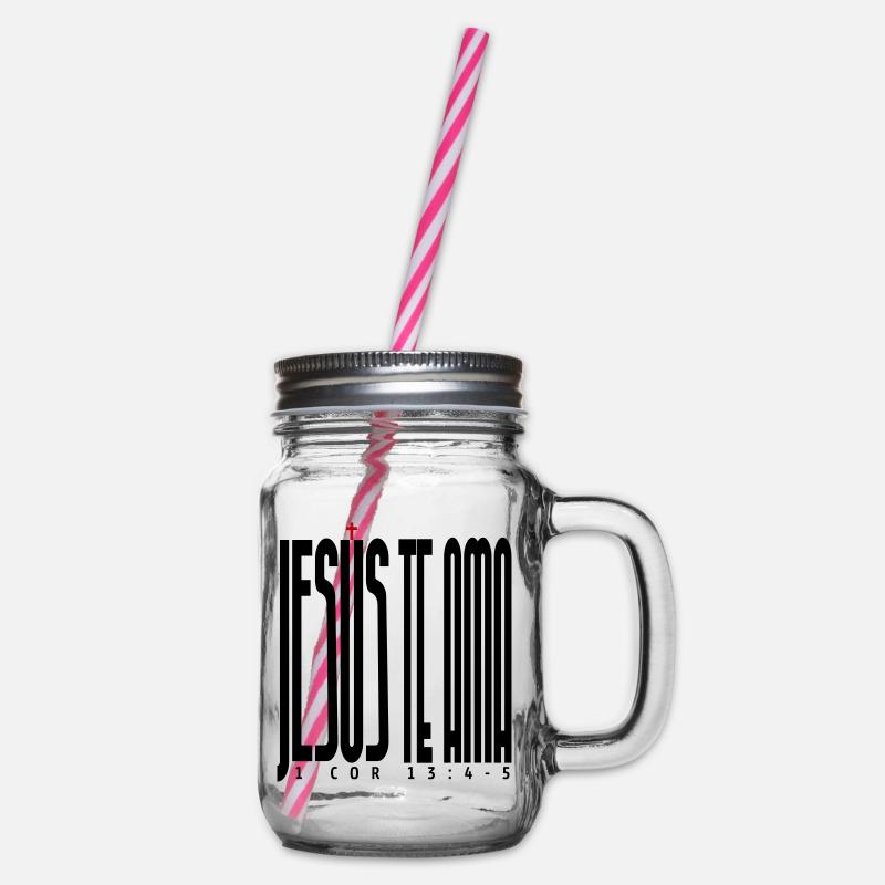 Jésus t’aime - Bocal à boisson - transparent