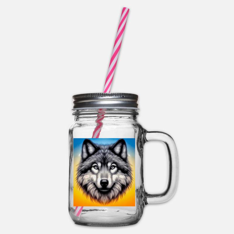 Wolf - Henkelglas mit Schraubdeckel - Klar
