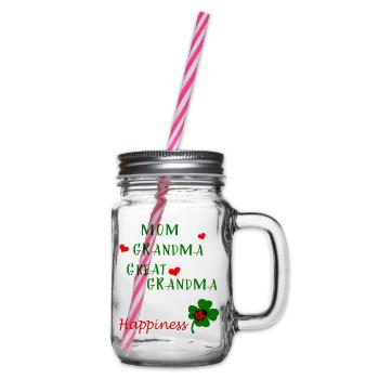 Mom  Grandma - Henkelglas mit Schraubdeckel - Klar - Rechts