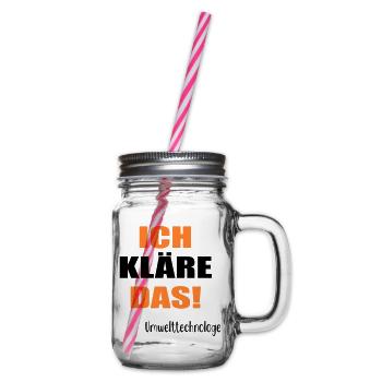 Umwelttechnologe Abwasser - Henkelglas mit Schraubdeckel - Klar - Rechts