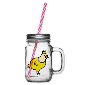 Dessin animé du Poussin Royal - Bocal à boisson - transparent - Droite