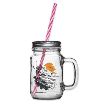 Segelflug - Henkelglas mit Schraubdeckel - Klar - Rechts