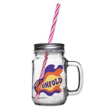 Let It Unfold Psychedelic - Henkelglas mit Schraubdeckel - Klar - Rechts