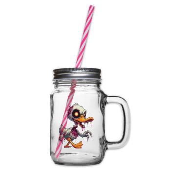 Zombie Ente - Henkelglas mit Schraubdeckel - Klar - Rechts