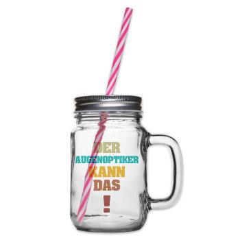 Spruch Augenoptiker - Henkelglas mit Schraubdeckel - Klar - Rechts
