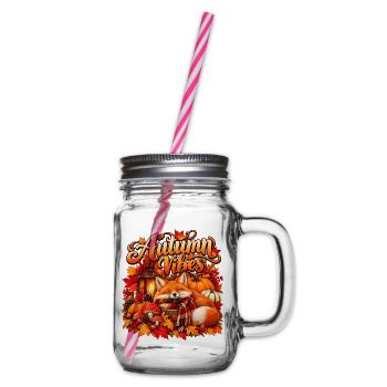 Herbststimmung Cozy Fox - Henkelglas mit Schraubdeckel - Klar - Rechts