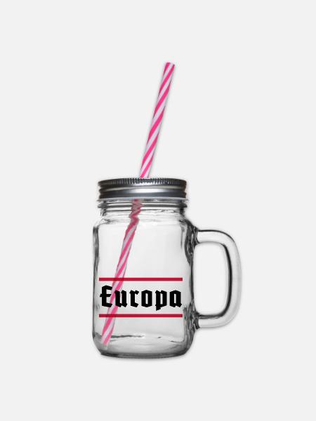Europa - Henkelglas mit Schraubdeckel - Klar
