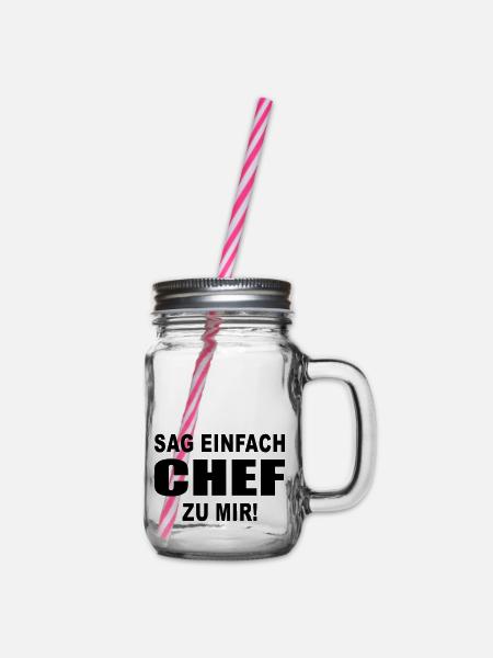 chef boss - Henkelglas mit Schraubdeckel - Klar