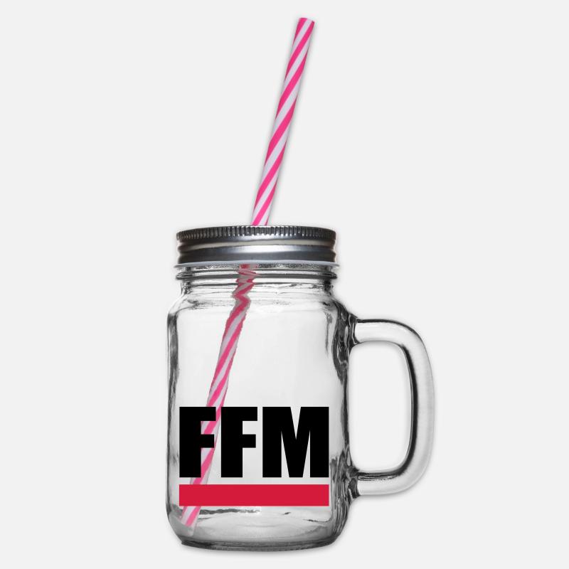 FFM - Frankfurt am Main - Henkelglas mit Schraubdeckel - Klar