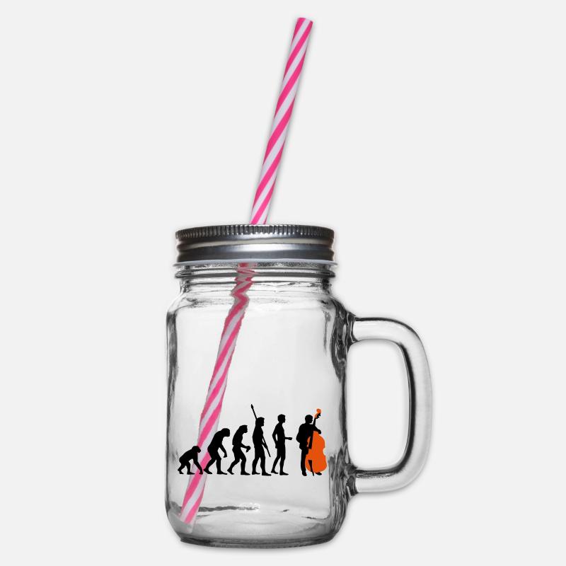 evolution_bass_2c - Henkelglas mit Schraubdeckel - Klar