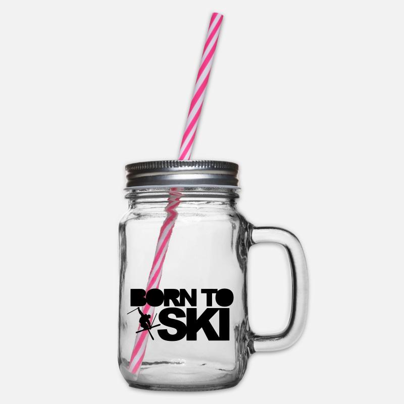 Born To Ski - Bocal à boisson - transparent