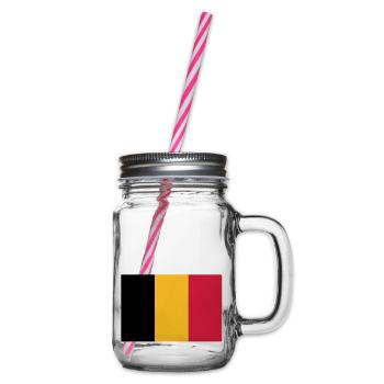 Drapeau Belge - Belgische vlag - Bocal à boisson - transparent - Droite