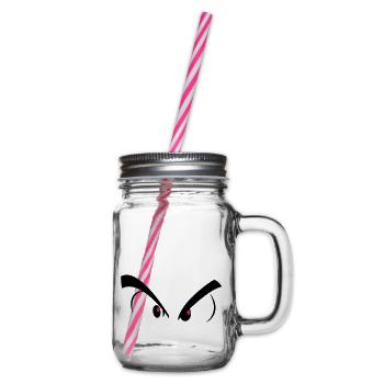 bad eyes - Glass jar with handle and screw cap - clear - Right