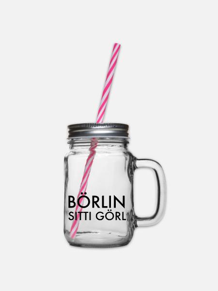 Berlin - Henkelglas mit Schraubdeckel - Klar