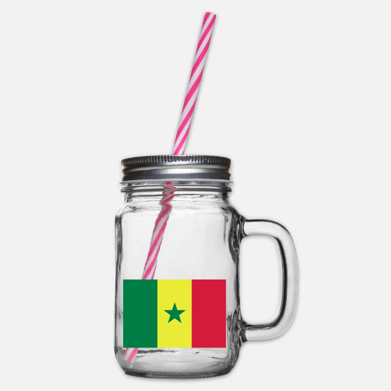 drapeau Sénégal - Senegal flag - Bocal à boisson - transparent