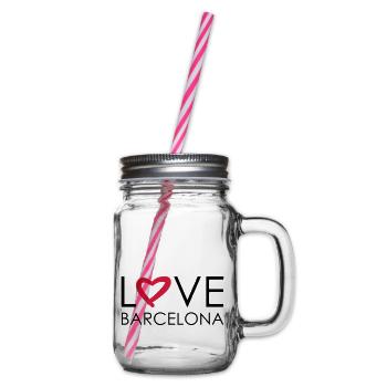 love barcelona - Henkelglas mit Schraubdeckel - Klar - Rechts
