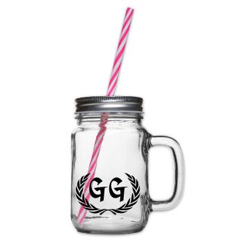 gg - Glass jar with handle and screw cap - clear - Right