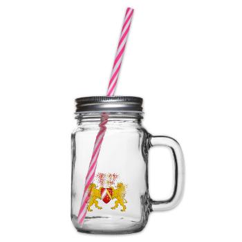 T-shirt Alsace Lions Coat of arms Omega - Glass jar with handle and screw cap - clear - Right