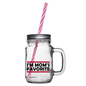 I m mom s - Henkelglas mit Schraubdeckel - Klar - Rechts