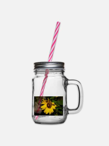 Sonnenblume - Henkelglas mit Schraubdeckel - Klar