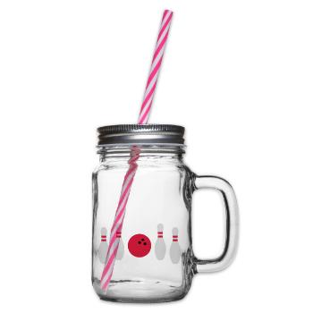 In between not hit bowling - Glass jar with handle and screw cap - clear - Right