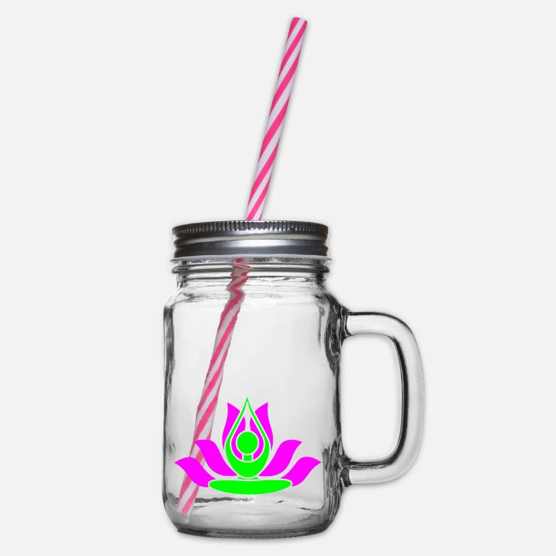 Namaste - Fleur de Lotus - Bocal à boisson - transparent