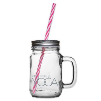 Je peux pas j'ai yoga - Bocal à boisson - transparent - Droite