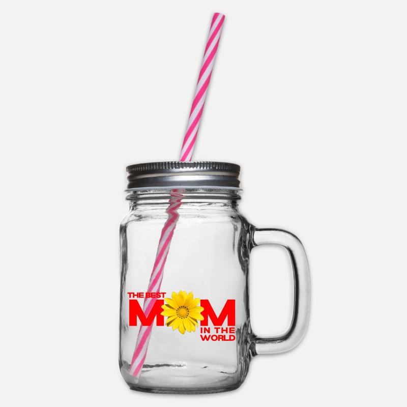 Die beste Mutter der Welt - Henkelglas mit Schraubdeckel - Klar