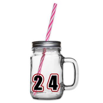 24 Number College - Glass jar with handle and screw cap - clear - Right