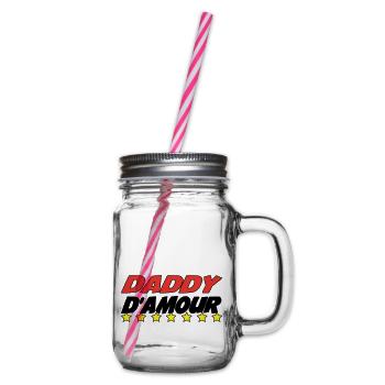 LOVE DADDY - Glass jar with handle and screw cap - clear - Right