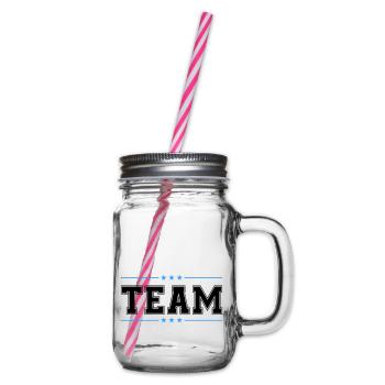 Team 02 - Glass jar with handle and screw cap - clear - Right