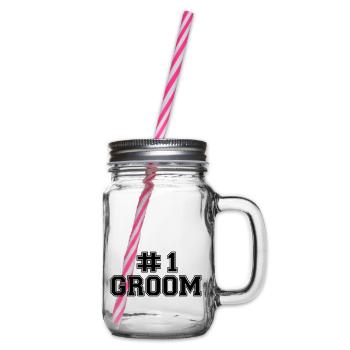Numer One Groom - Henkelglas mit Schraubdeckel - Klar - Rechts