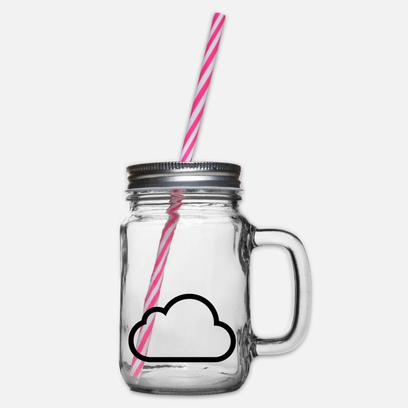 cloud - Henkelglas mit Schraubdeckel - Klar