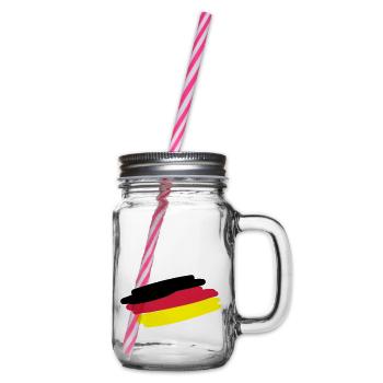 germany_flag_f3 - Henkelglas mit Schraubdeckel - Klar - Rechts