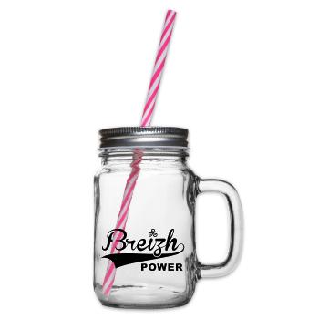 Breizh power v04 - Glass jar with handle and screw cap - clear - Right