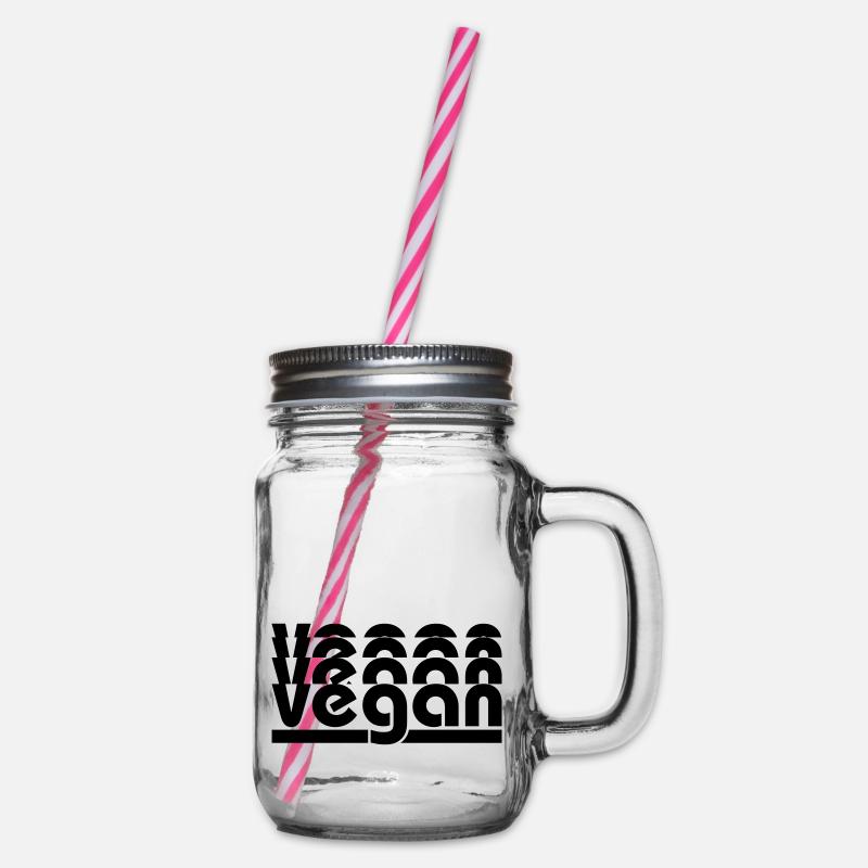 Végétalien - Bocal à boisson - transparent