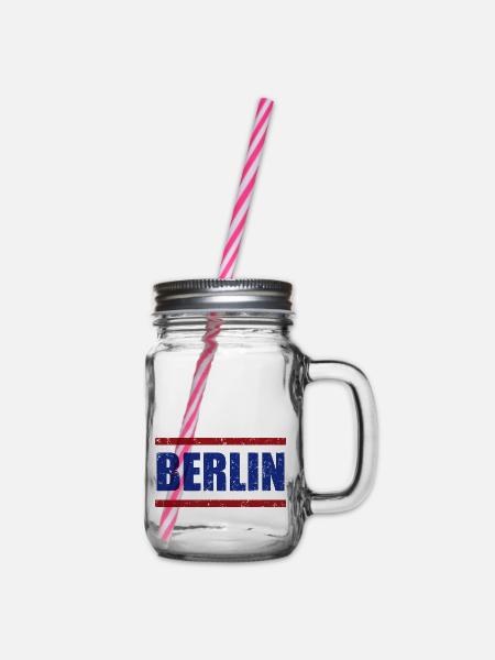 Berlin - Henkelglas mit Schraubdeckel - Klar