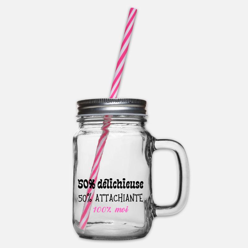 Delichieuse et attachiante - Bocal à boisson - transparent