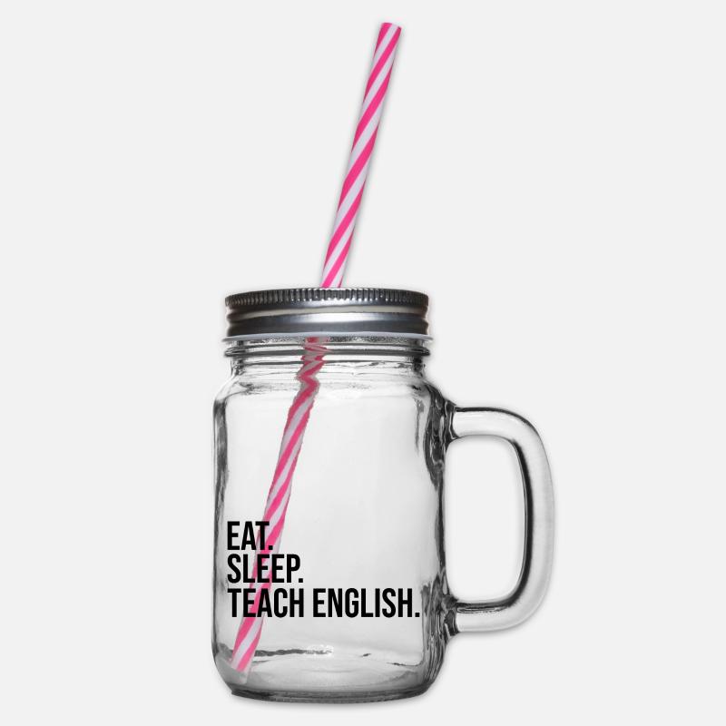 manger dormir enseigner l’anglais - Bocal à boisson - transparent