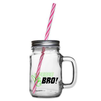 peace bro 02 - Henkelglas mit Schraubdeckel - Klar - Rechts