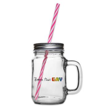 Rainbow né ce gay - Bocal à boisson - transparent - Droite
