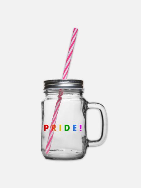 Pride - Henkelglas mit Schraubdeckel - Klar