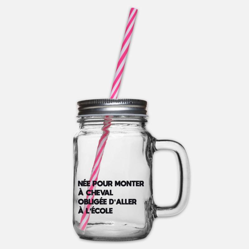née pour monter à cheval - Bocal à boisson - transparent