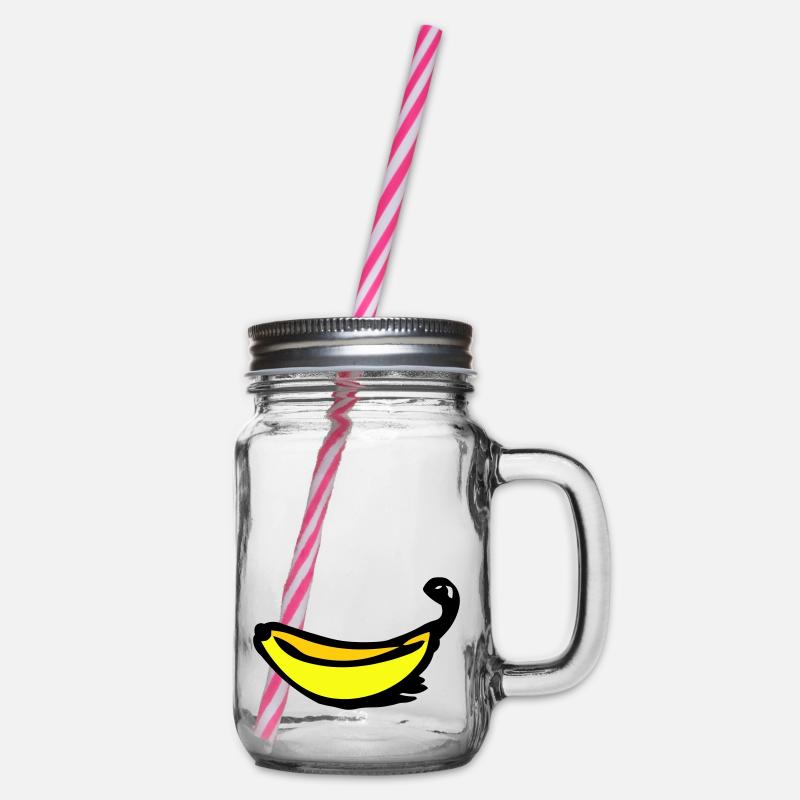 Banane - Henkelglas mit Schraubdeckel - Klar