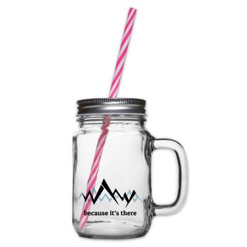 Because it's there - George Mallory on Everest - Glass jar with handle and screw cap - clear - Right