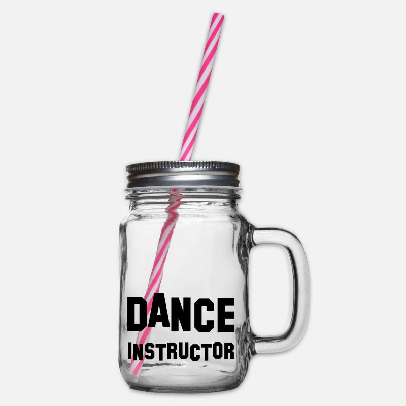 dance instructor - Glass jar with handle and screw cap - clear